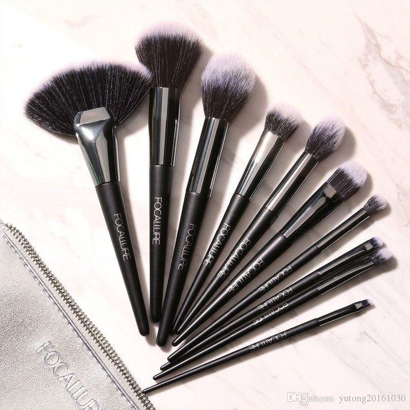 Focallure Brushes Set with Bag (Pack of 10)