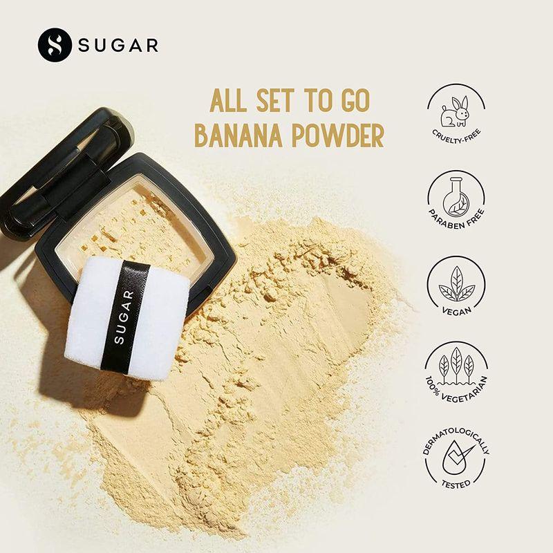 SUGAR Cosmetics - All Set To Go - Banana Powder - Setting Powder for Mattified Skin