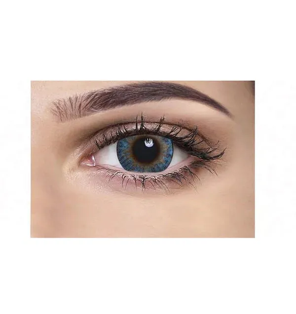 Aquacolor Dailies - Zero Power Color Contact Lenses - Flirty Blue -10 Lens Pack - Image 1