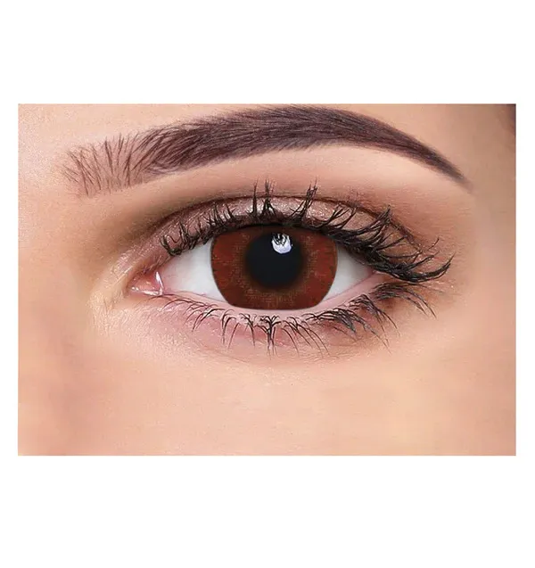 Aquacolor Dailies - Zero Power Color Contact Lenses - Naughty Brown -10 Lens Pack - Image 1