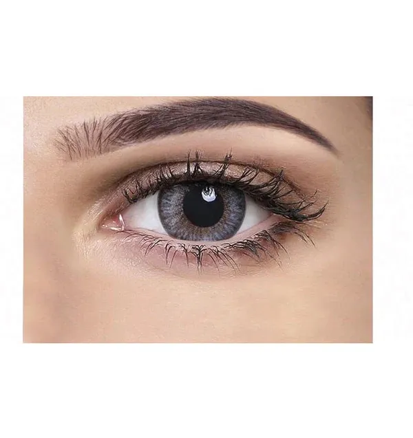 Aquacolor Dailies - Zero Power Color Contact Lenses - Spicy Grey -10 Lens Pack - Image 1