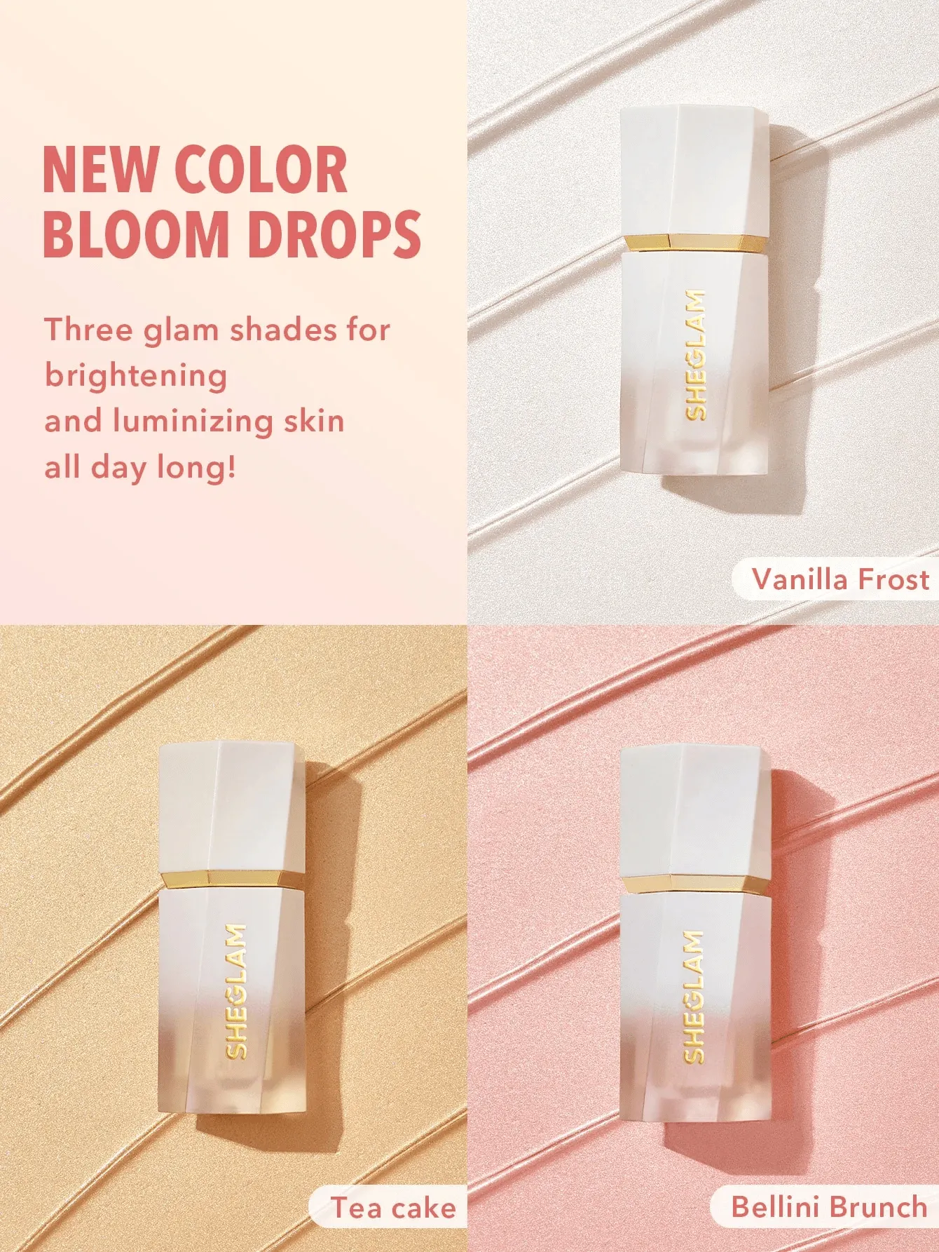 SHEGLAM GLOW BLOOM LIQUID HIGHLIGHTER-TEA CAKE - Image 2