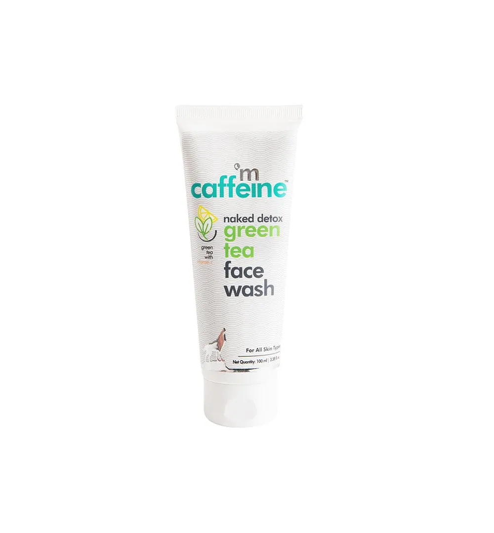 mCaffeine Green Tea Face Wash with Vitamin C & Hyaluronic Acid - 100 ml - Image 1