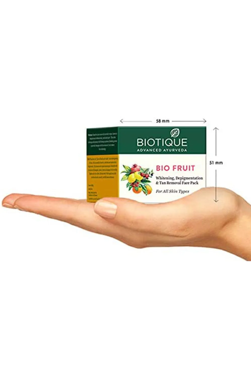 Biotique Bio Fruit Whitening And Depigmentation & Tan Removal Face Pack, 75g - Image 2