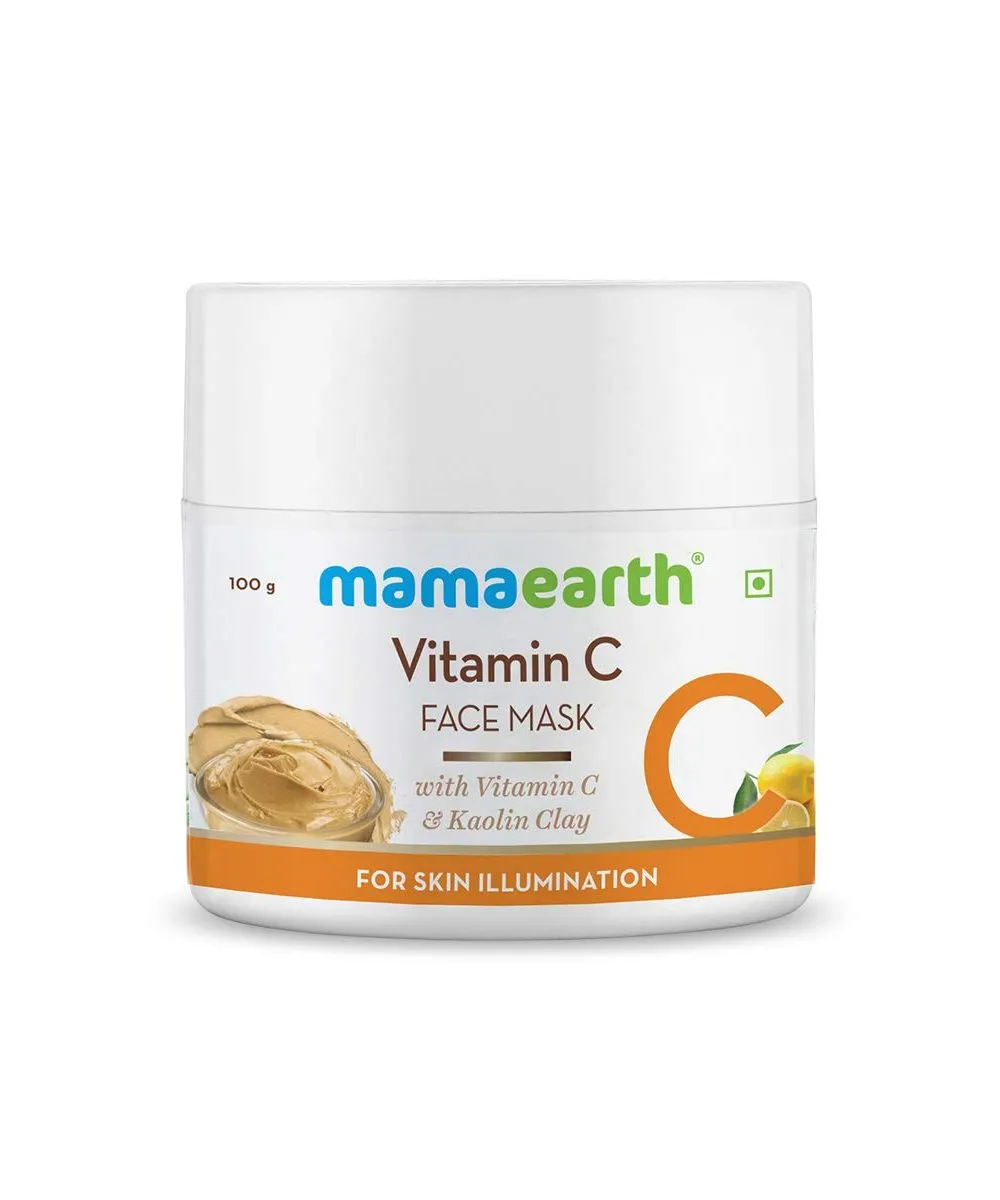 Mamaearth – Vitamin C Face Mask With Vitamin C & Kaolin Clay for Skin Illumination – 100g - Image 1