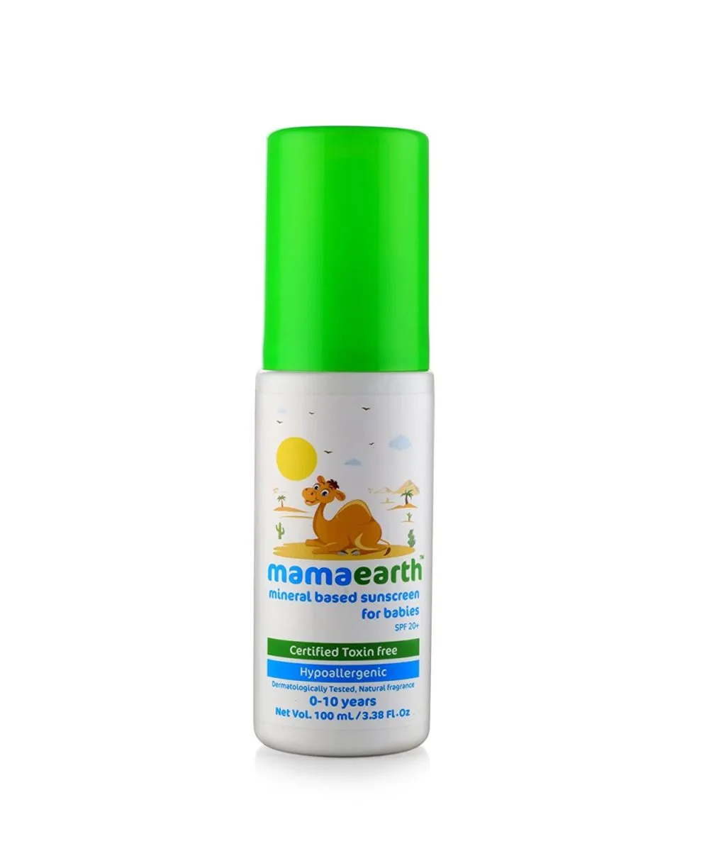 Mamaearth Mineral Based Sunscreen for babies SPF 20+ (100mL) - Image 1