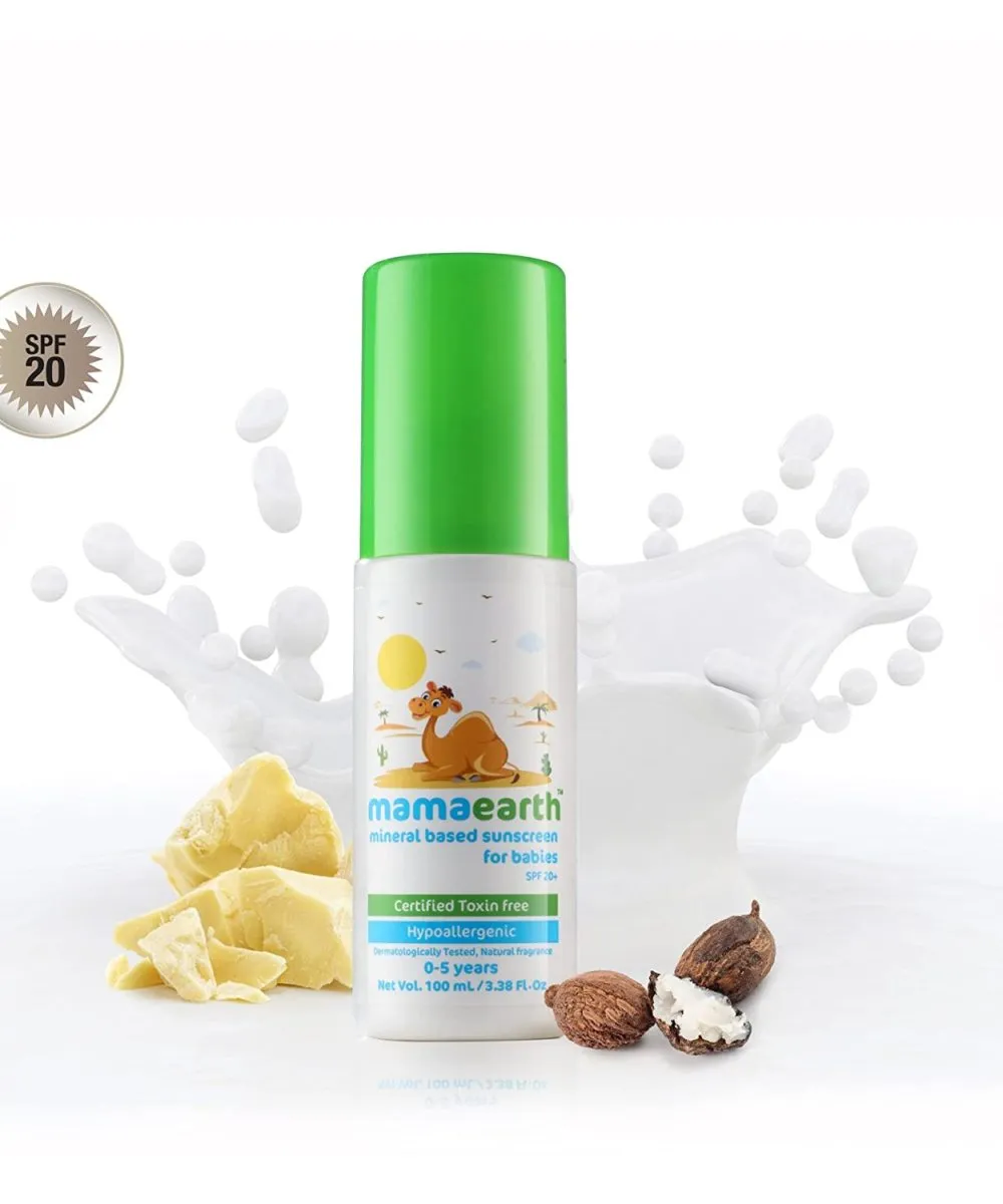 Mamaearth Mineral Based Sunscreen for babies SPF 20+ (100mL) - Image 2