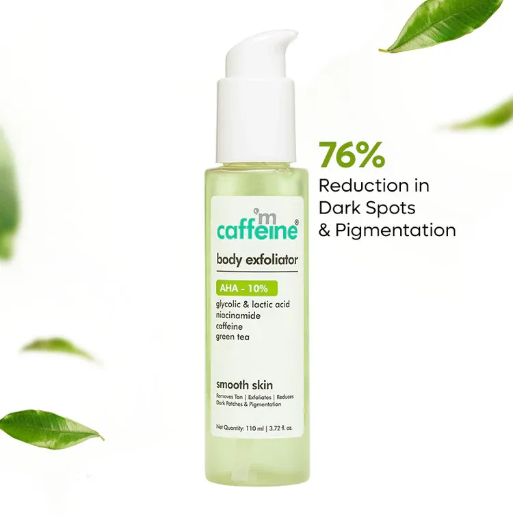 mCaffeine – Green Tea & 10% AHA Body Exfoliator (110mL) - Image 1