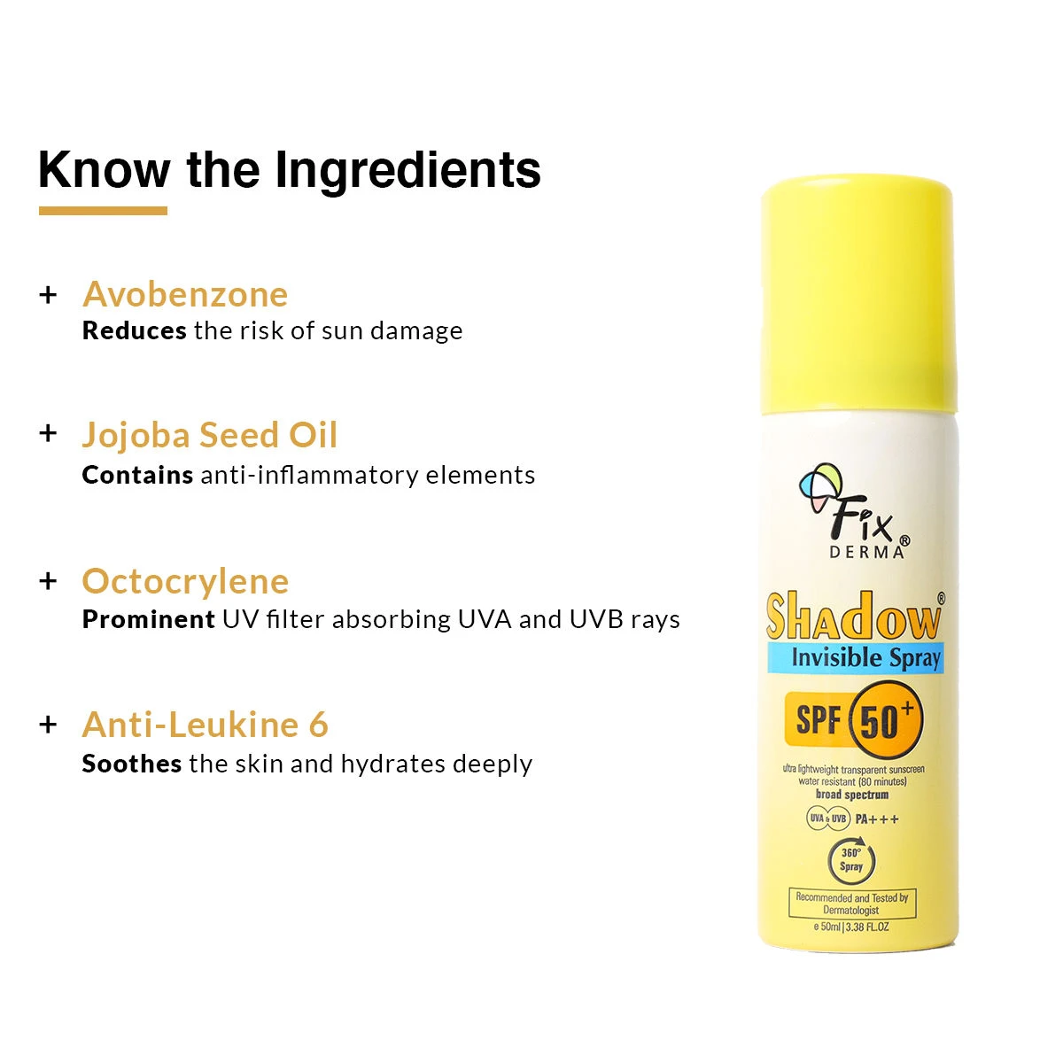 Fixderma Fixderma Shadow SPF 50 + Invisible Spray - 5