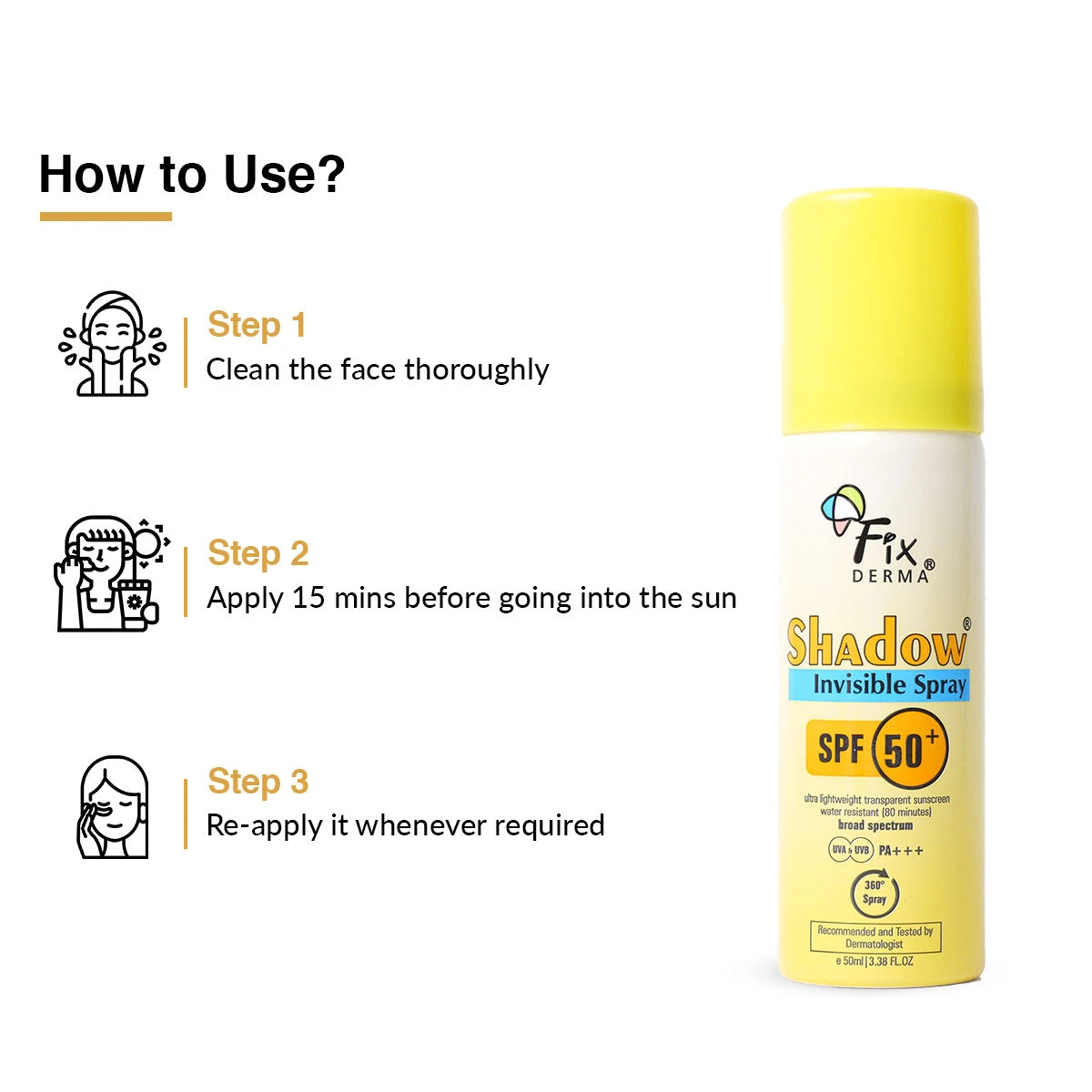 Fixderma Fixderma Shadow SPF 50 + Invisible Spray - 6