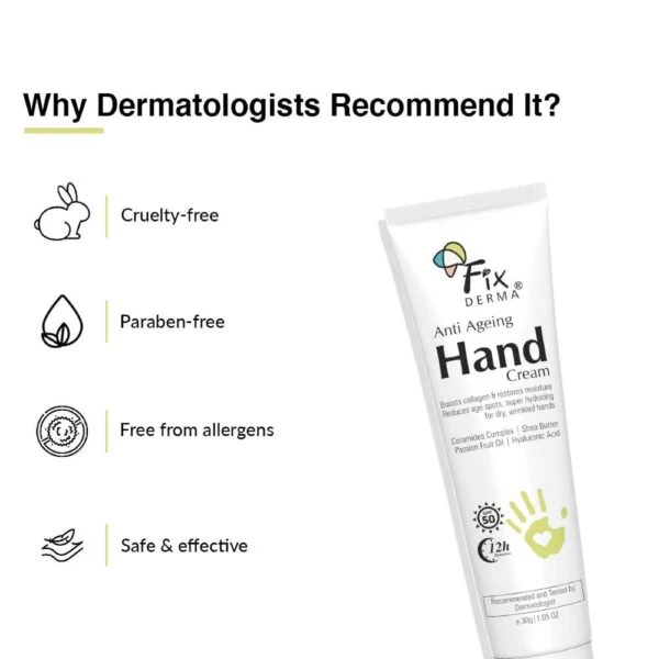 Fixderma Fixderma Anti Ageing Hand Cream With Ceramides and Hyaluronic Acid - 7