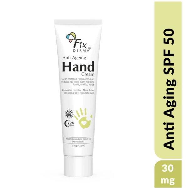Fixderma Fixderma Anti Ageing Hand Cream With Ceramides and Hyaluronic Acid - 1