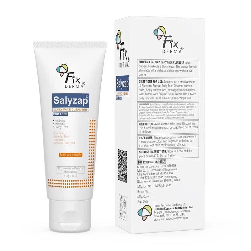 Fixderma Fixderma Salyzap 2% Salicylic Acid Face Wash for Oily Skin, Sulphate Free - 2
