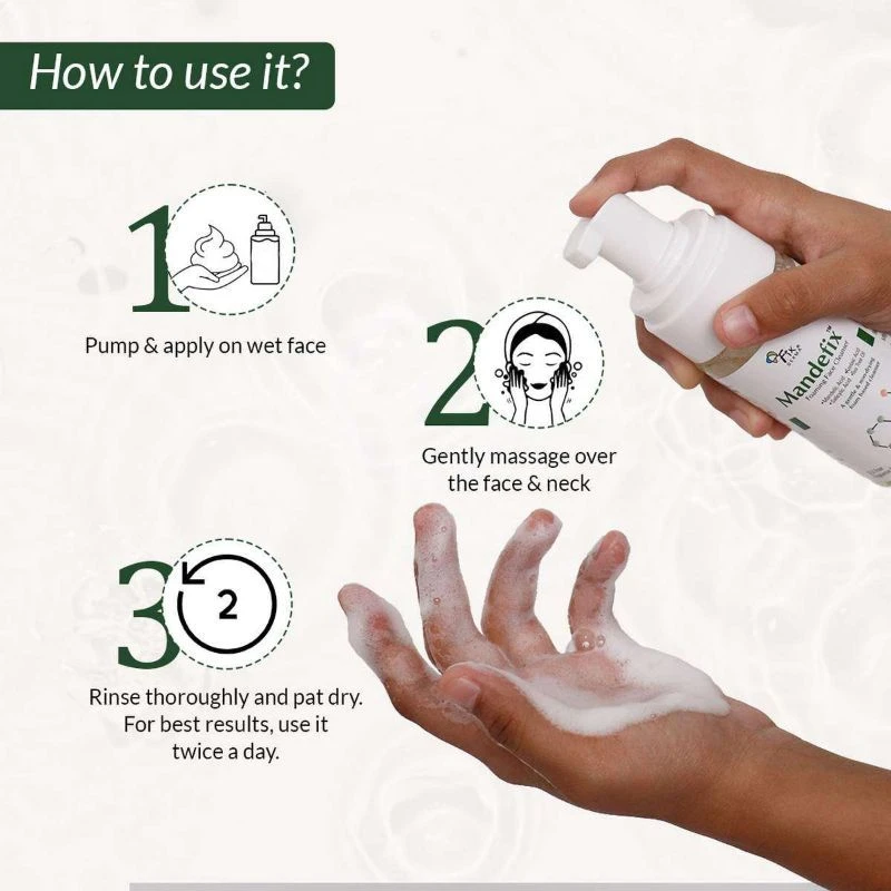 Fixderma Fixderma Mandefix Foaming Cleanser With 2% Salicylic Acid Nondrying Cleanser - 8