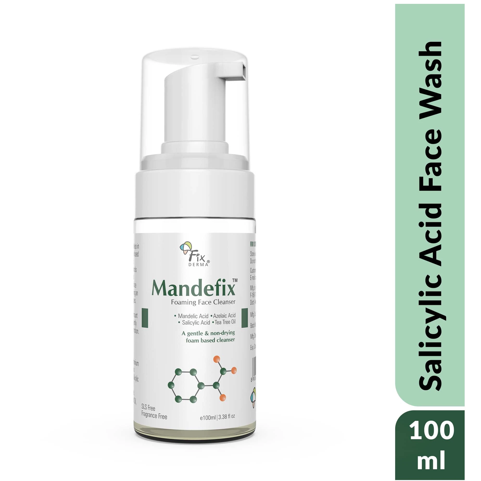 Fixderma Fixderma Mandefix Foaming Cleanser With 2% Salicylic Acid Nondrying Cleanser - 1