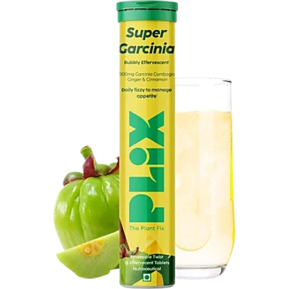Plix Plix – Super Garcinia Bubbly Effervescent Daily Fizzy to Manage Appetite Pineapple Masala Flavour Tablets (15N) - 1