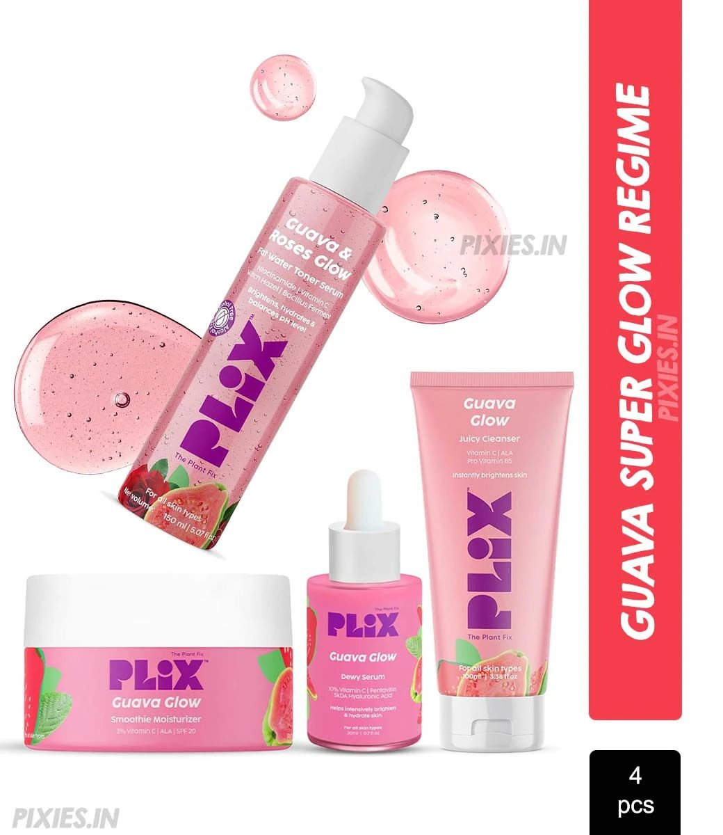 Plix Plix – Guava Super Glow Regime Combo [Serum + Cleanser + Moisturizer + Toner] - 1