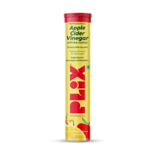 Plix Plix – Apple Cider Vinegar Bubbly Effervescent Daily Fizzy to Manage Weight Lemon Masala Flavour Tablets (15N) - 1
