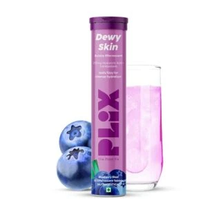 Plix Plix – Dewy Skin Bubbly Effervescent Daily Fizzy For Intense Hydration Blueberry Flavour Tablets (15N) - 1