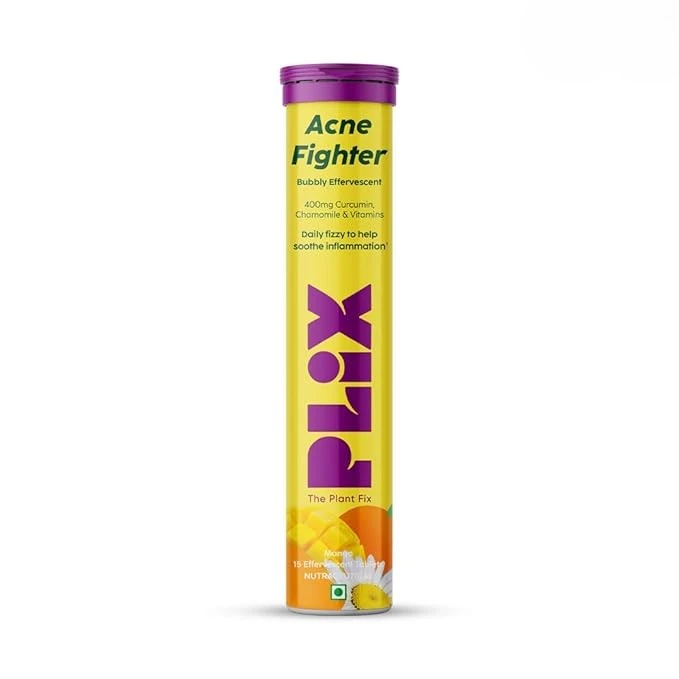 Plix Plix – Acne Fighter Bubbly Effervescent Daily Fizzy To Help Soothe Inflammation Flavour Tablets (15N) - 1