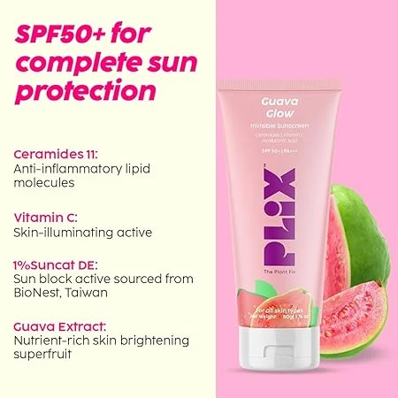 Plix Plix – Guava Glow Invisible Sunscreen Spf 50 PA+++ - 4