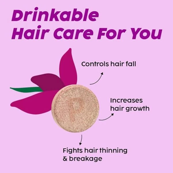 Plix Plix – Flaunt Your Hair Bubbly Effervescent Daily Fizzy For Long Strong & Thicker Hair Orange Flavour Tablets (15N) - 5