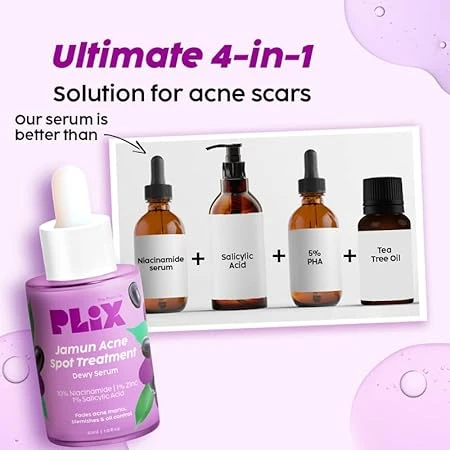 Plix Plix – Jamun Acne Marks Treatment Dewy Serum (30ML) - 2