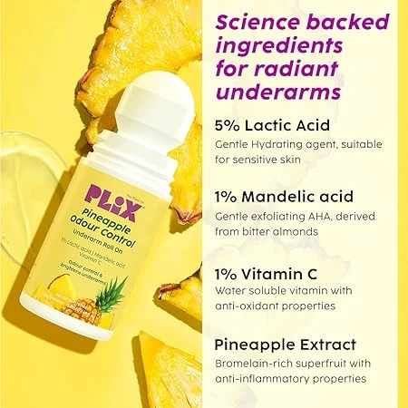 Plix Plix – Pineapple Odour Control Underarm Roll On (50ML) - 2