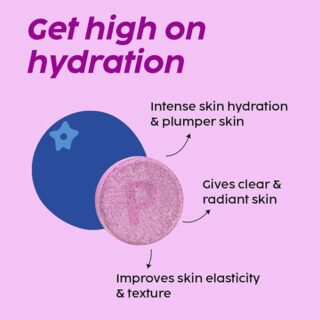 Plix Plix – Dewy Skin Bubbly Effervescent Daily Fizzy For Intense Hydration Blueberry Flavour Tablets (15N) - 2