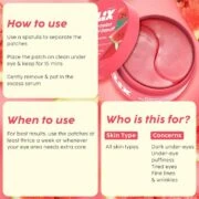 Plix Plix – Watermelon Hydrogel Depuff Under Eye Pacthes (60N) - 7