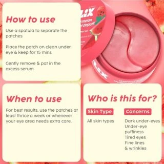 Plix Plix – Watermelon Hydrogel Depuff Under Eye Pacthes (60N) - 2
