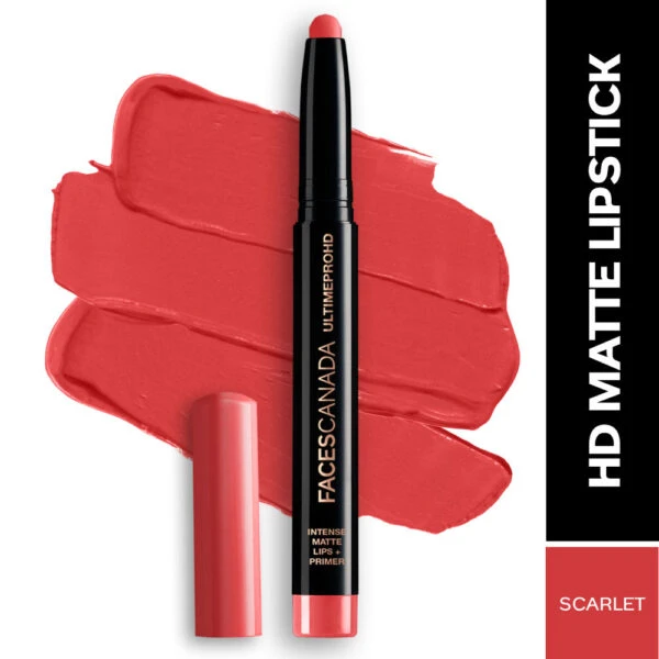 Faces Canada Faces Canada Ultime Pro HD Intense Matte Lips + Primer - 10 Tea Rose - shade 06 Scarlet