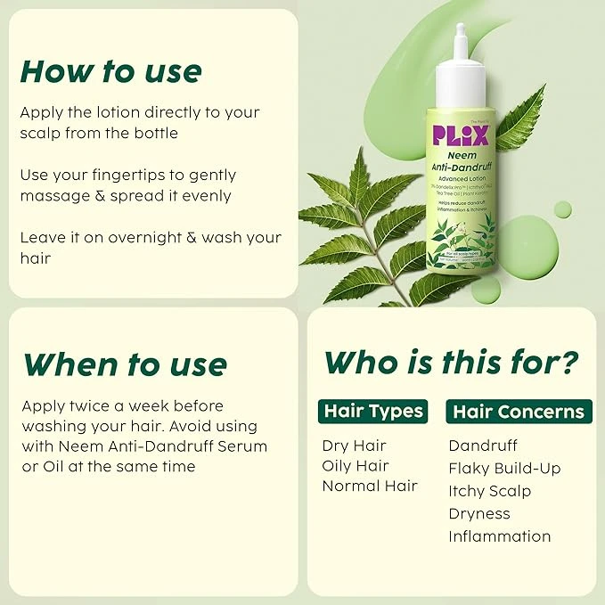Plix Plix – Neem Anti – Dandruff Advanced Lotion (60ML) - 4