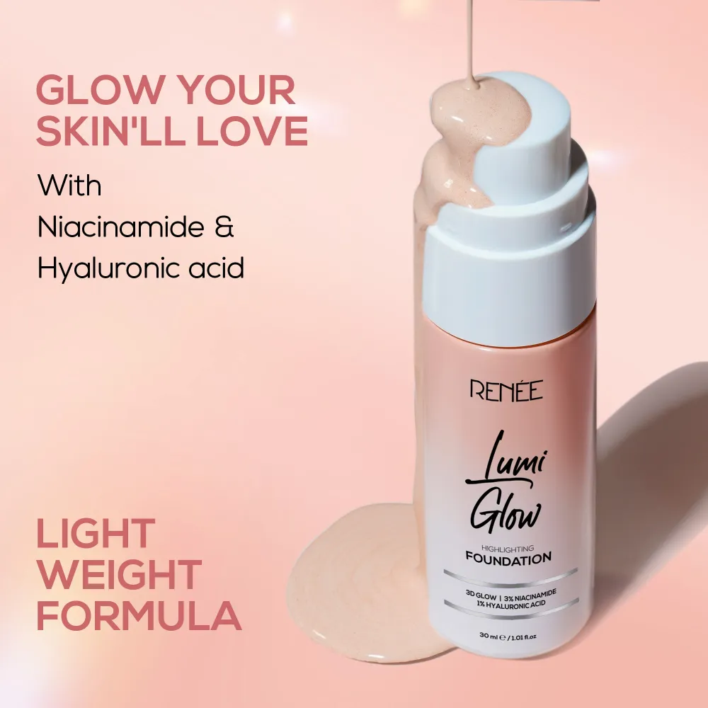 renee-lumi-glow-highlighting-liquid-foundation-image-5.webp Renee Cosmetics RENEE Lumi Glow Highlighting Liquid Foundation - 5