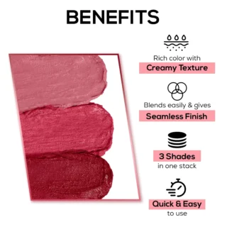 Renee Cosmetics Renee Cosmetics Glam Stack 3 In 1 Lip & Cheek Tint - 2