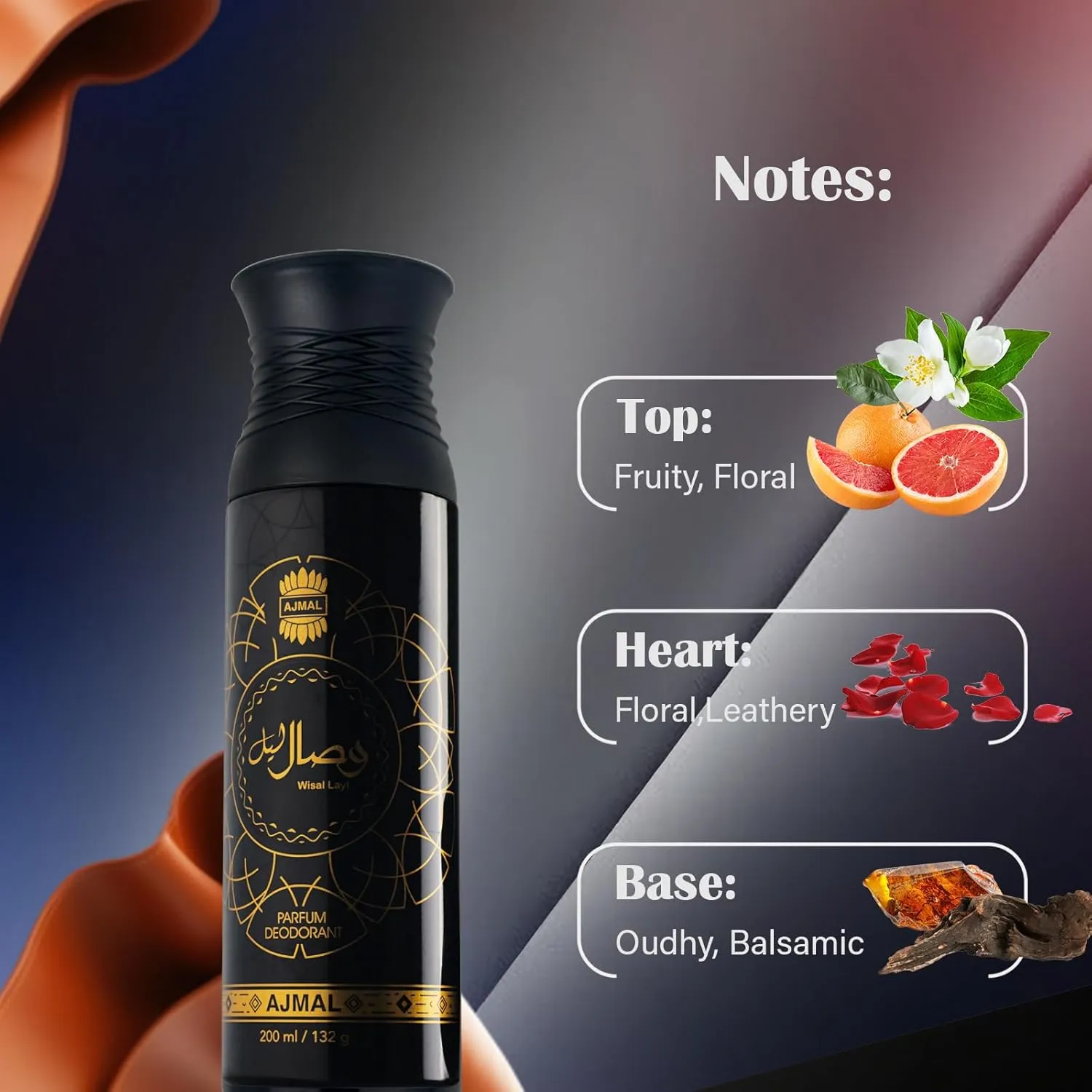 Ajmal Wisal - Layl Unisex Deodorant Body Spray for Men & Women 3
