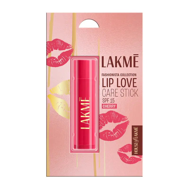 Lakme Lakme Lip Love Care Stick Cherry, 24hr Moisturization in 1 swipe, with SPF 15 - 1