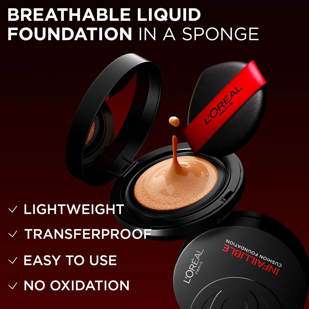 L'Oreal Paris L'Oreal Paris Infallible Cushion Foundation, 24H Flawless Coverage - 4