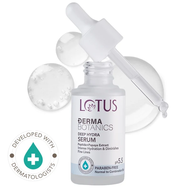 Lotus herbals Lotus DermaBotanics Deep Hydra Serum Deep Hydration | Improves skin elasticity| Boosts collagen - 28ml - 1